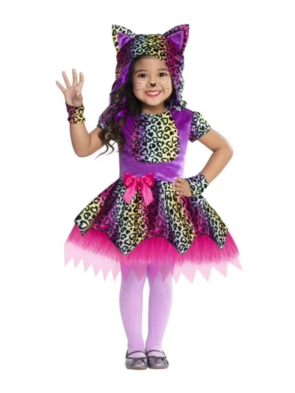 Goodmark Rainbow Kitty Halloween Costume Toddler (3-4T)
